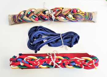 Women's Great Multicolored Braided Belts Size Medium