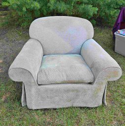 Upholstered Swivel Arm Chair, No Staining, It's The Nap Of The Chair In Different Directions