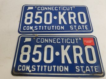 Vintage Connecticut License Plates