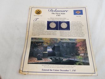 1999 Delaware  US Mint 2 Coin Set Quarters