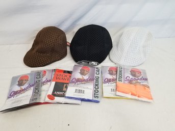 Mesh Newsboy Hats And Du-rag Tie Down Caps