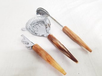 Vintage Drink Mixing Utensil Set Mid-century