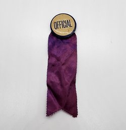 Vintage Official Award Ribbon Pinback