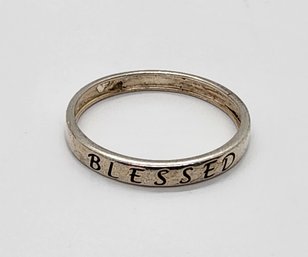 Vintage Sterling Silver Blessed Ring