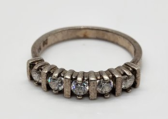 Vintage CZ Ring In Sterling