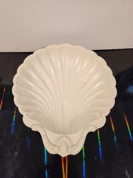 Large Metal Scallop Centerpiece Bowl