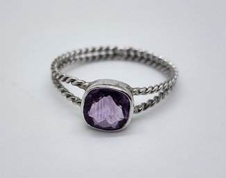 Stunning Vintage Amethyst Ring In Sterling