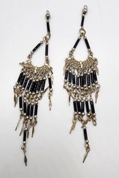 Vintage Mexico Alpaca Dangle Earrings