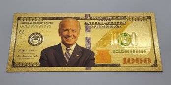 President Biden Golden Novelty Banknote