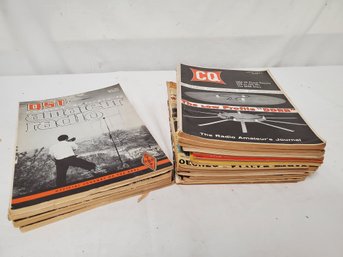 Vintage Lot Of Assorted CQ & QST Amateur Radio Magazine Back Issues-1960s & 1970s  (Lot W)