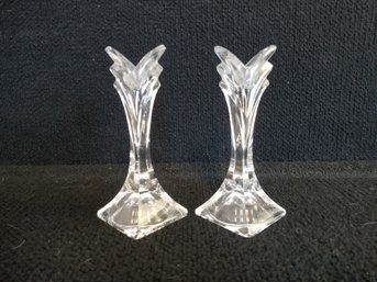 Elegant Mikasa Crystal Candlestick Holders