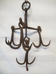 Large Antique Treble Fishing Hook