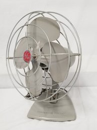 Vintage GE Industrial Open Cage Oscillating Fan