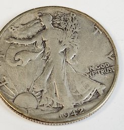 1942 Walking Liberty Silver Half Dollar