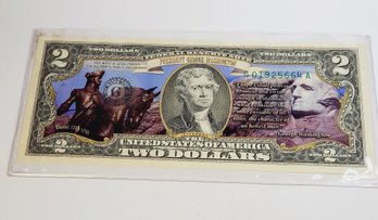 Colorized $2 Dollar Bill - George Washington