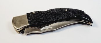 New  Carved Eagle Head Pocket Knife