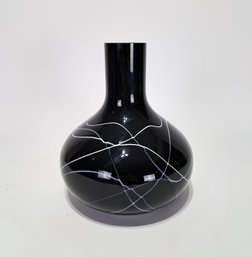 Black Art Glass Vase