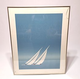 1983 Sailboat America's Cup Framed Art