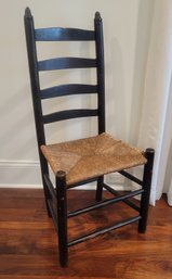 Antique Shaker Ladder Back Rush Chair. - - - - - - - - - - - - - - - - - - - - - - - - - - - - Loc:SR