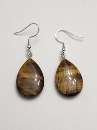 Beautiful Sterling Silver Tiger Eye Earrings