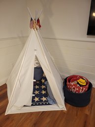 Hippococ Children's Tee-pee, Toys & Woven Baskets. --------------Loc: Lower Level