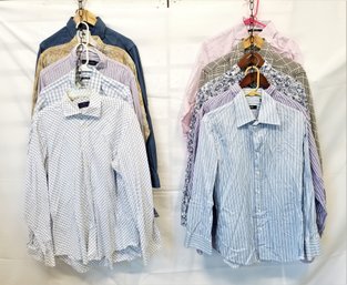 Men's Designer Button Down Shirts: Hugo Boss, Ralph Lauren, Etro And Moresizes M To 1XL(LOT 2)