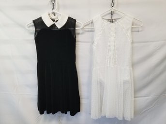 Two Adult Black & White Dance Dress Costumes - Size SA