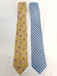 Men's Ermenegildo Zegna Geometric And Floral Print Silk Ties (Lot 11)