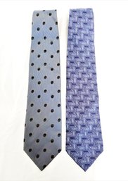 Men's BACI And VILLA BOLGHERI Beautiful Blue Italian Silk Ties (lot 12)