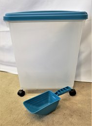 Blue Airtight Pet Food Storage Container By IRIS