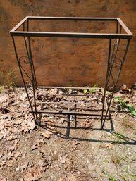 Vintage Scrolled Wrought Iron Small Table / Stand - Needs Top