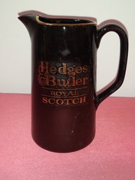 Hedges Whiskey Pottery Pitcher