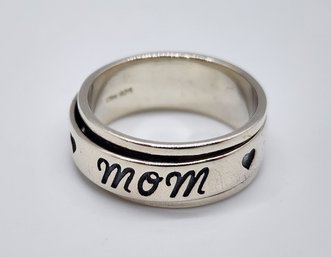 Size 7 Mom Spinner Ring In Sterling