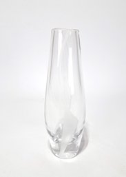 Signed Etched Crystal Vase