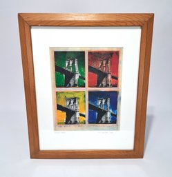 1996 'Brooklyn Bridge' Signed Framed Wall Art