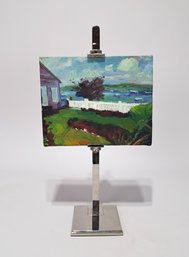 Cove Canvas Painting On Pedestal