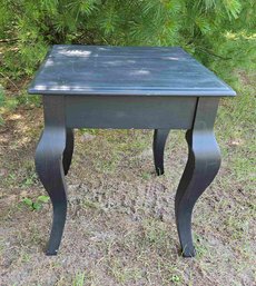 Black Painted End Table