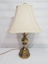 Vintage Mid-century Brass Table Lamp With Shade