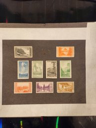 Sheet Of Early Postage Stamps