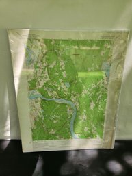 Vintage 1961 Map Of Middle Haddam Conn.