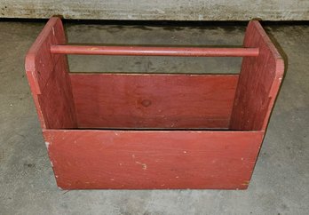 Red Wooden Toolbox