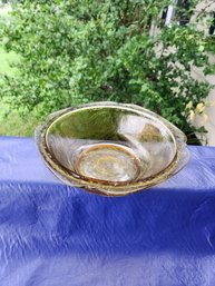 Vintage Amber Glass 10' Bowl