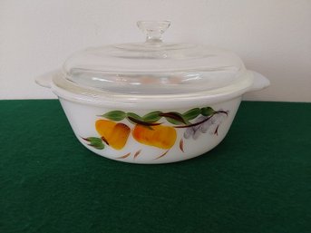VINTAGE ANCHOR HOCKING FIRE KING COVERED DISH 1 1/2 QUART