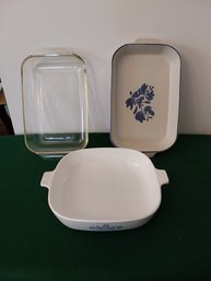 3 PIECE LOT BAKING DISHES