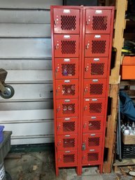 Two-wide Eight Tier Storage Lockers For Up To 16 Employees/students