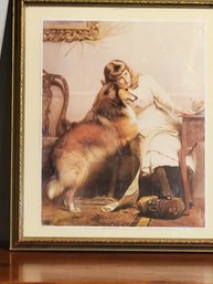 Matted Vintage Print Of 'Sweethearts' By Charles Burton Barber In 1890 Depicting Genuine Affection