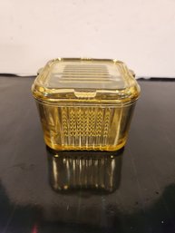 Amber Glass Trinket Box