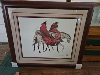 Framed Artwork By Carol Grigg (Cherokee Artist) - 44'x38'