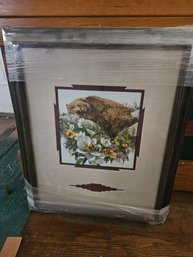 Framed Artwork By Bev Doolittle - Sleeping Bear - 19'x23'