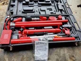 Torin Big Red Jacks 10 Ton Ram Auto Body Repair Kit Portable Hydraulic Equipment In Rolling Case